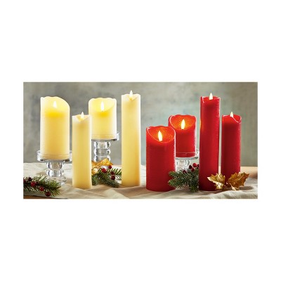 tag Weathered Red Flameless Candle
