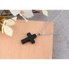 Natural Stone Cross Necklace Charm Cross Birthstone Pendant Quartz Healing Crystal Jewelry - 2 of 4