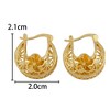 RMZ GOLD NYC 14k Gold Flower Basket Hoop Earrings - 2 of 3