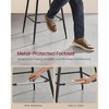 Bar Stools Set of 2, Bar Height Bar Stools with Back, Ergonomic Backrest, Synthetic Leather, Metal Legs - 4 of 4