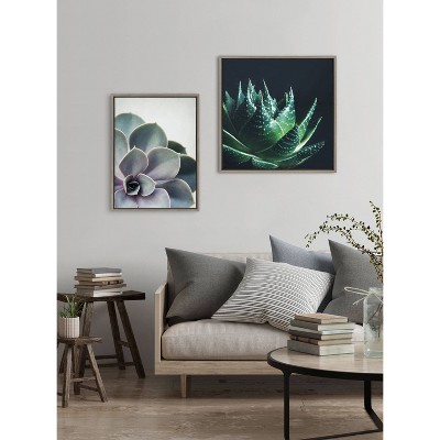 Sylvie Succulent 5 Framed Abstract Canvas Print