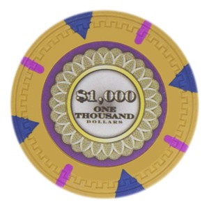 Slickblue The Mint 13.5g Clay Composite Poker Chips 25-Pack, Casino-Quality, Grippy Texture, $10-$10,000 - 1 of 3
