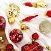100-Piece Shatterproof Christmas Ornaments Set with Assorted Glitter Balls & Star Tree Topper for Xmas Wedding Anniversary Decor - 4 of 4