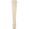 Allegra K Women's Round Toe Platform Block Heel Over Knee High Boots - 3 of 4