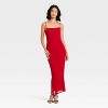 Women's Ruched Midi Slip Dress - A New Day™ - 3 of 3