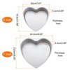 Unique Bargains Aluminum Alloy Removable Bottom Nonstick Heart Shape Novelty Cake Pans 1 Set - 2 of 4