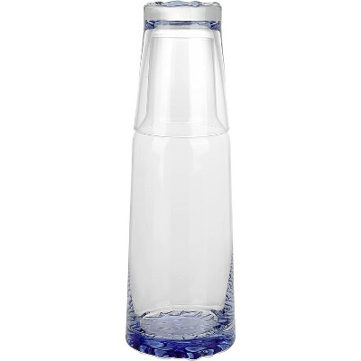 Elle Decor Bedside Water Carafe With Tumbler 33-ounce Pitcher And ...