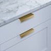 Sumner Street Home Hardware 10pk Martin 3" Satin Brass Finger Pulls: Zinc Cabinet Knobs, 3 Inch Dresser Handles, Gold Finish - 4 of 4