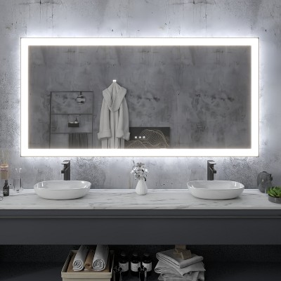 Black Framed LED Mirror