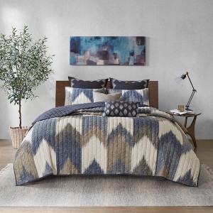 NicBex 3 Pcs Printed Cotton Bedding Set, Comforter Set Bedding Comforter Sets Duvet Cover Sets with Matching Shams, Machine Washable - 1 of 4