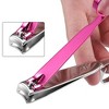 Unique Bargains 2 Pcs Nail Cutter Set Professional Nail Clipper Kit for Travel or Home Pink Stainless Steel - 3 of 4