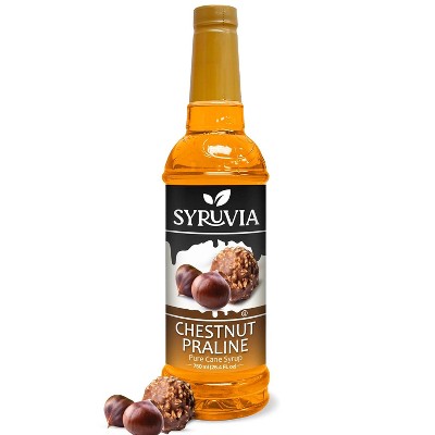 Syruvia Chestnut Praline Syrup - 25.4 fl oz. Premium Flavoring Syrup For Coffee