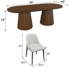 86 inch Double-base Oval Black Dining Table with 8 Dining chairs Suitable for Dining Room / Living Room - 4 of 4