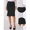 INSPIRE CHIC Women's Bodycon High Waist Side Slit Office Work Midi Pencil Skirt - 2 of 4