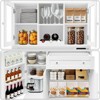 68 in Kitchen Pantry Cabinet, Microwave Stand with Acrylic Doors, Wine Racks, Door Shelves, Drawer, Wood Hutch Cabinet for Dining Room Living Room - 3 of 4