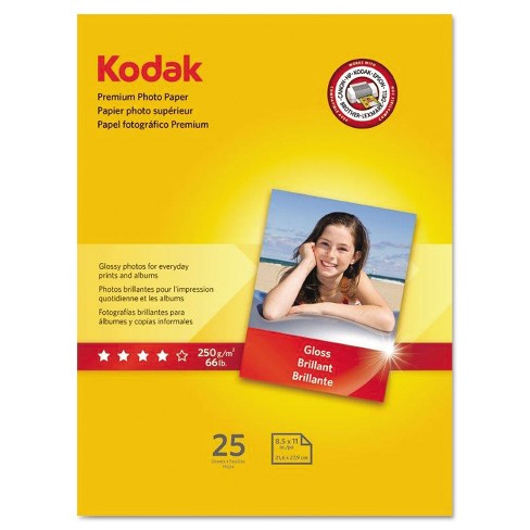 Kodak 3.5x4.25” Premium Zink Photo Paper - 20 Sheets Sticky Backed Photo  Paper