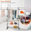 Clothes Drying Rack Rolling Collapsible Laundry Dryer Hanger Stand Rail Shelve - 4 of 4