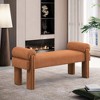 Meridian Furniture,Stefano Polyester Fabric Bench - 2 of 4
