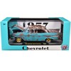 1957 Chevrolet Bel Air Hardtop Blue (Rusted) with Brown Top Limited Edition to 6650 pieces 1/24 Diecast Model Car by M2 Machines - image 3 of 3