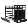 NicBex Twin Over Twin Bunk Bed with Trundle and Storage Drawers,Loft Bed with Ladder and Converts to 3 Beds,Noise Reduced Bunk Beds for Bedroom - 4 of 4