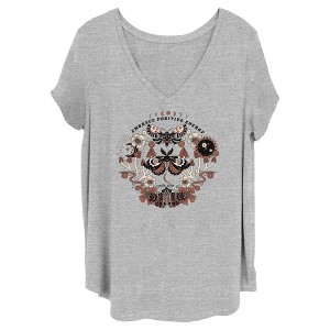 Juniors Womens Lost Gods Positive Energy Moths T-Shirt - 1 of 4