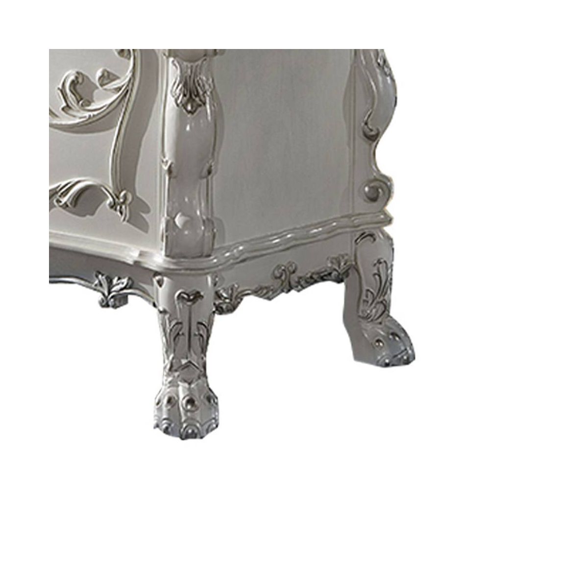 Acme Furniture 31" Dresden Desks Bone White Finish : Wood Composite, Open Storage Shelf, No Tools Assembly - thumbnail 6