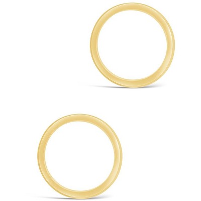 SHINE by Sterling Forever Sterling Silver Simple Circle Studs