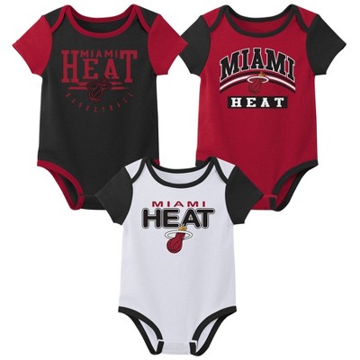 NBA Miami Heat Boys' 3pk Bodysuit Set