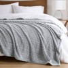 SEVOBAL Baby Blankets Carved Plush Blanket Twin Throw Blanket for Couch Soft Cozy Blankets Cute Large Bedding Throws Home Decor, Gray, 90"*90"*0.25" - 2 of 4