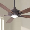 60" Minka Aire Modern Indoor Ceiling Fan with LED Light Remote Control Oil Rubbed Bronze for Living Room Family Dining Home Office - image 2 of 4