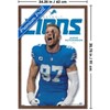 Trends International NFL Detroit Lions - Aidan Hutchinson Feature Series 25 Framed Wall Poster Prints - 3 of 4