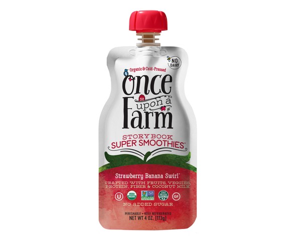 Once Upon a Farm Strawberry Banana Swirl (Super Smoothie) 4.0oz