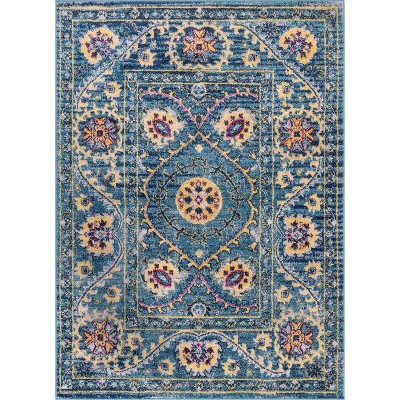 Well Woven Carson Agra Medallion Persian Vintage Bohemian Blue Area Rug