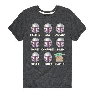 Boys' - The Mandalorian - Mandalorian Moods Short Sleeve Graphic T-Shirt - 1 of 4