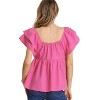 Women's Smocked Poplin Ruffle Top - umgee - 2 of 4