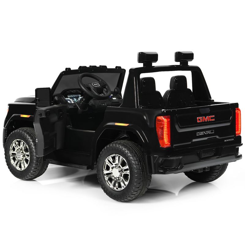 12V 2-Seater Licensed GMC Kids Ride On Truck RC Electric Car w/Storage Box White\ Black\Blue\Pink\ Red, 5 of 11