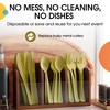 Exquisite Solid Color Plastic Utensil Cutlery Set Forks Spoons Knives- 150 Pack - 3 of 4