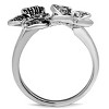 Slickblue Polished Stainless Steel Ring with Clear CZ Animal Center Stone for Women, Size 5-10 - 3 of 4