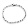 Pompeii3 Men's Rolo Link 14k Gold (15gram) or Platinum (25gram)  Link Bracelet 8.5" - 2 of 4