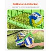 VEVOR Volleyball Training Net System, Freely Height-Adjustable Practice Equipment with Ball Return, 8x11ft Portable Net Station, Black&Green - 4 of 4