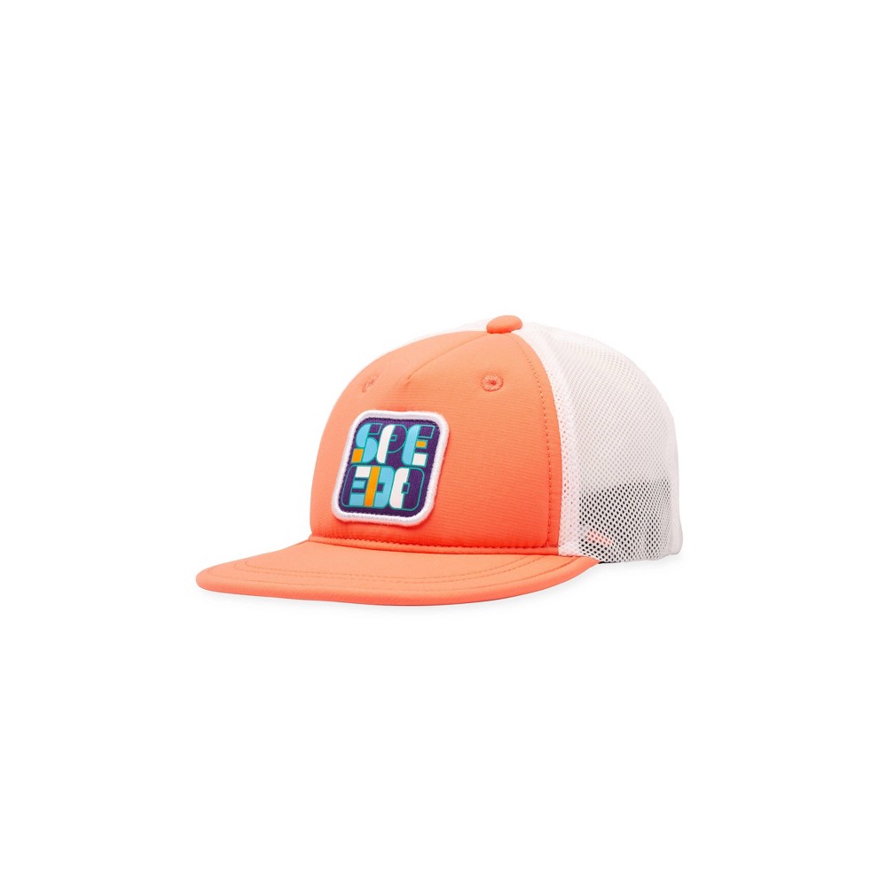 Speedo Kids' Trucker Hat - Orange: Abstract Design, Knit, Lightweight