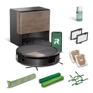iRobot Roomba Max 705 Combo Vacuum & Mop + AutoWash Dock Self-Cleaning Roller, Retractable Mop Cover, Self-Empties 75 Days, Avoids Objects Black - 1 of 4