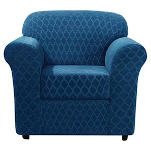Stretch Marrakesh Chair Slipcover Blue Nile 2 Pc - Sure Fit