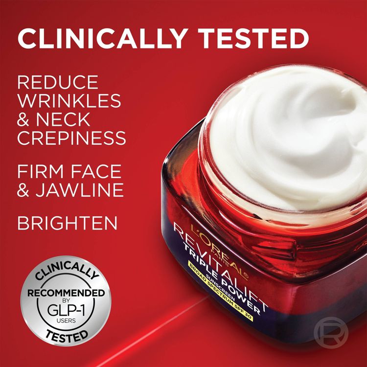 L'Oreal Paris Revitalift Triple Power Anti-Aging Face Moisturizer - SPF 30 - 1.7 oz: Hyaluronic Acid, Normal & Mature Skin, Scented, 4 of 11