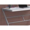 Vynxaria Modern 48" White Laminate Computer Desk Grey Metal Frame for Home Office Laptop Work - 3 of 4