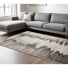 Gray Ivory and Taupe Abstract Power Loom Area Rug - 2 of 4