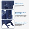 GARPROVM 2 Upgraded Folding HDPE Adirondack Chairs with Side Table Weather-Resistant For Outdoor - 4 of 4