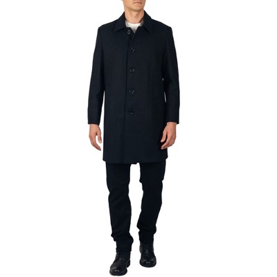 Мужские куртки Alpine Swiss Orson Mens Wool Blend Car Coat Tailored LongTopcoat for Men Single Breasted Overcoat Winter Jacket BLK MED — фото 7