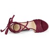 Allegra K Women's Open Toe Crisscross Block Heeled Lace Up Sandals - 4 of 4