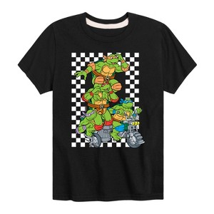 Boys' - Teenage Mutant Ninja Turtles - Checker Graphic Short Sleeve Graphic T-Shirt - 1 of 4